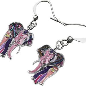 Jewelry Set: NEWEI Enamel Alloy Rhinestone Floral Africa with Chain